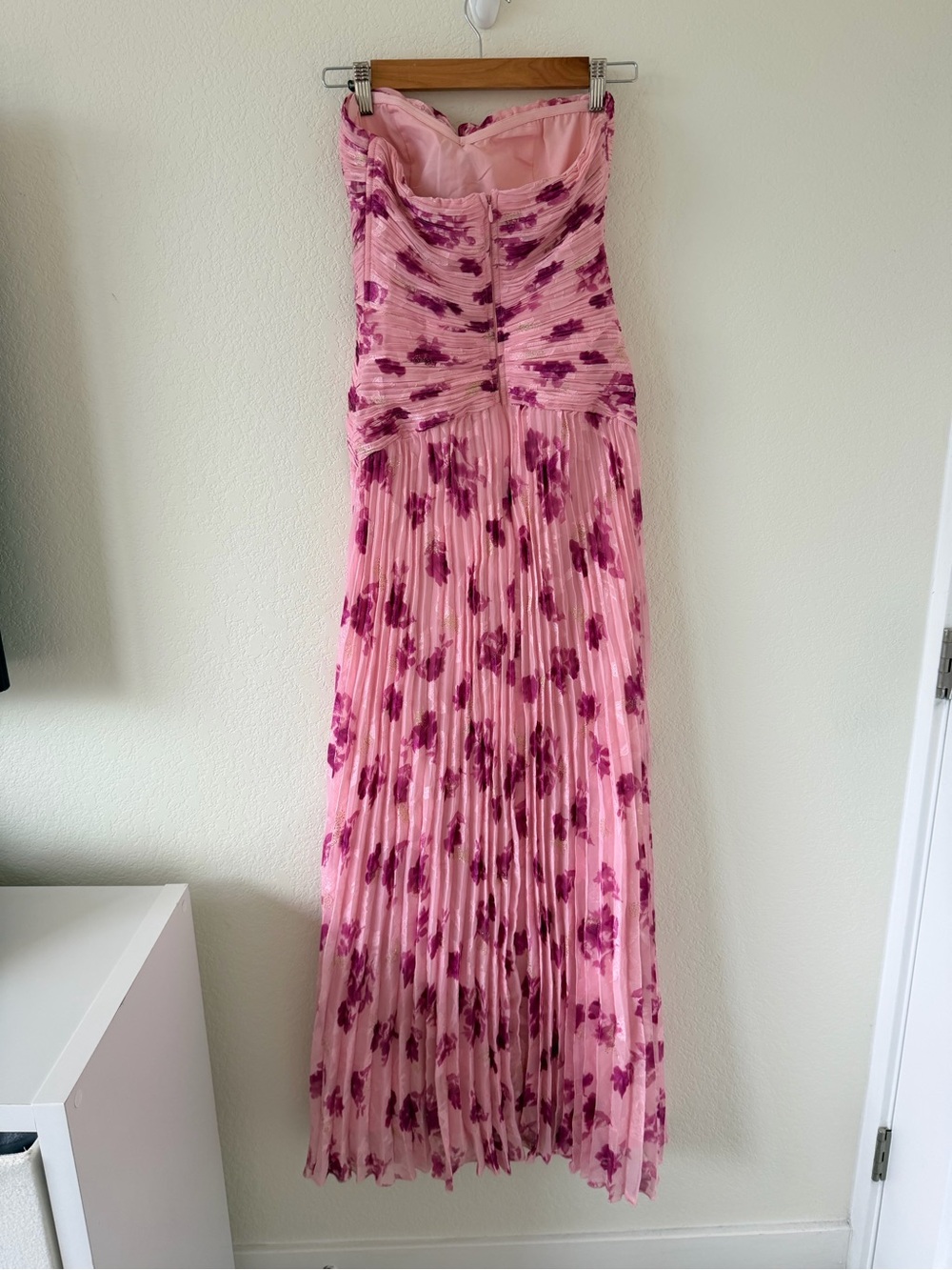 Lulus Elkay Light Pink Floral Pleated Drop Waist Maxi Dress - Picture 6 of 7